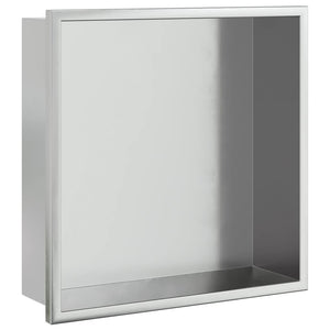 Duschnische Edelstahl Gebürstet Silber 32x32x9 cm