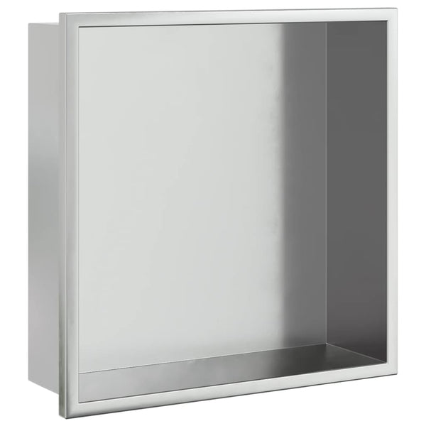 Duschnische Edelstahl Gebürstet Silber 32x32x9 cm