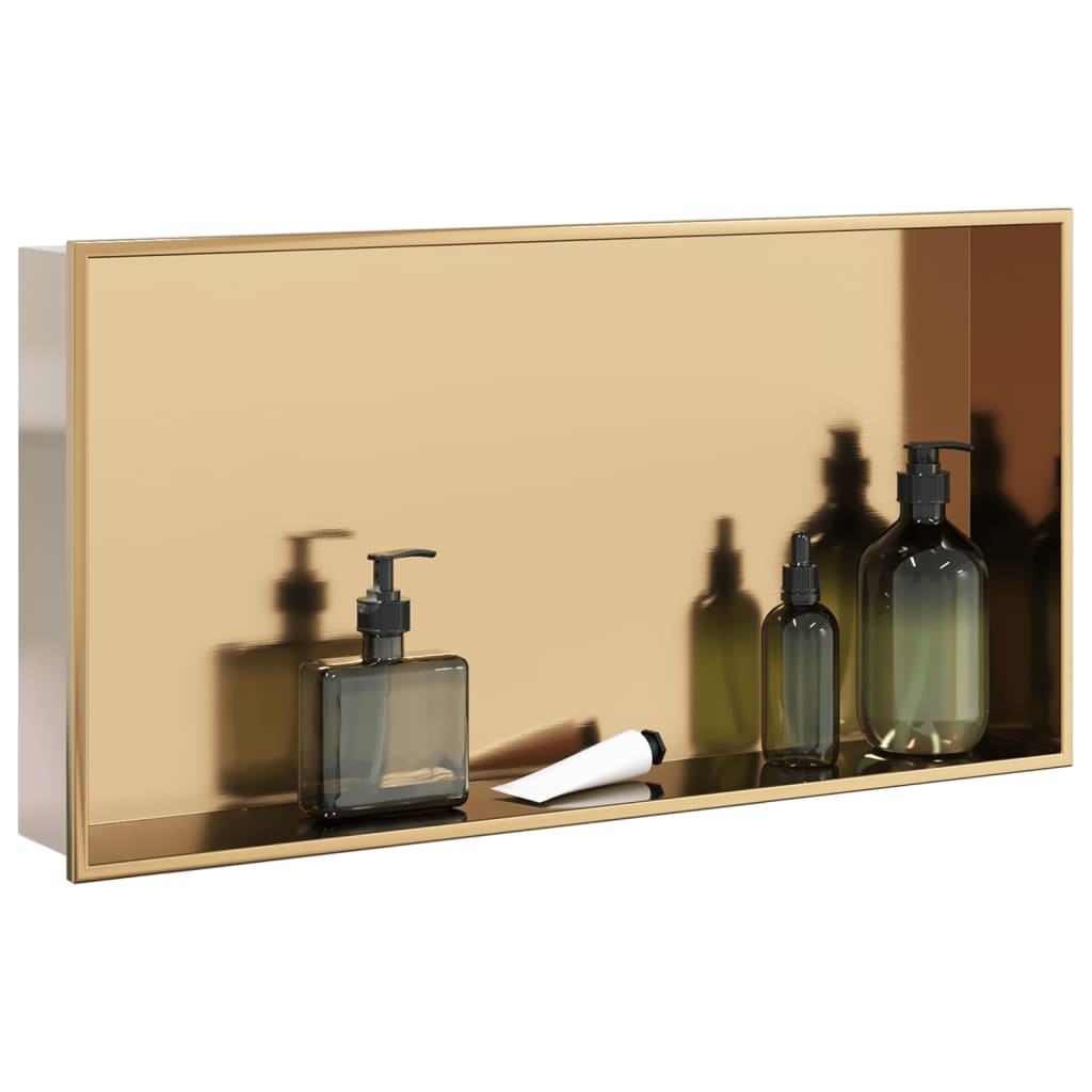 Goldene Duschnische Edelstahl 62x32x9 cm