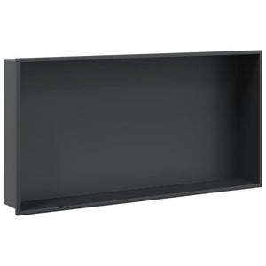 Mattschwarze Duschnische Edelstahl 62x32x9 cm