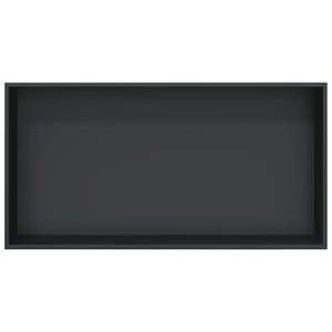Mattschwarze Duschnische Edelstahl 62x32x9 cm