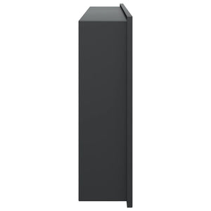Mattschwarze Duschnische Edelstahl 62x32x9 cm