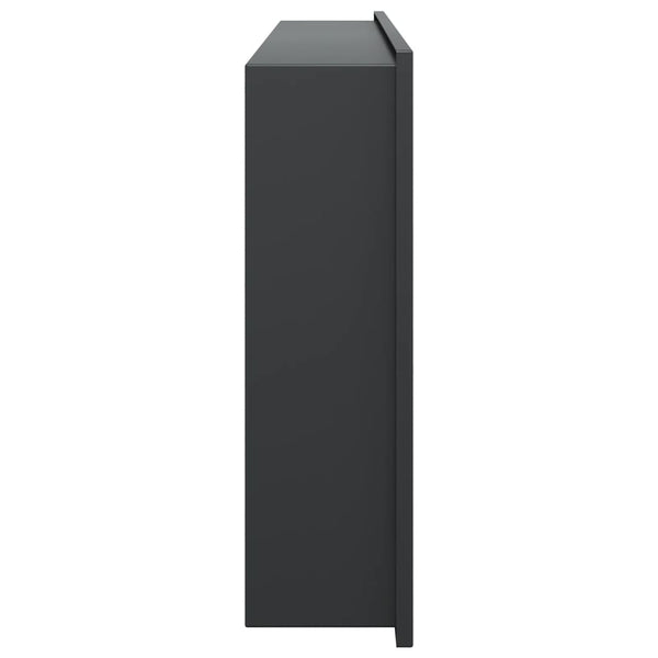 Mattschwarze Duschnische Edelstahl 62x32x9 cm