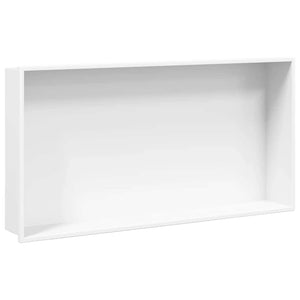Mattweiße Duschnische Edelstahl 62x32x9 cm