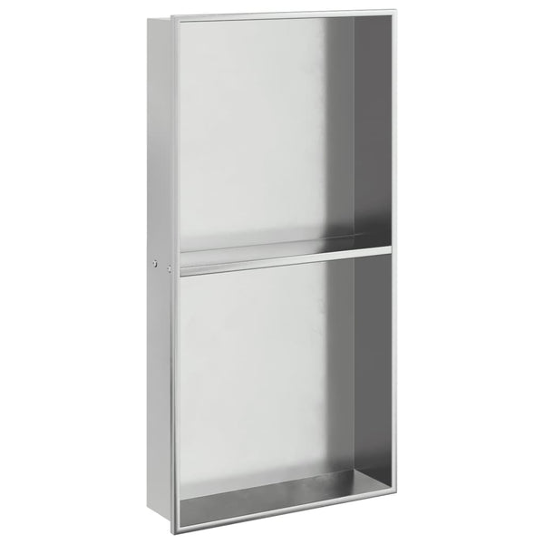 Duschnische Edelstahl Gebürstet Silber 32x62cm
