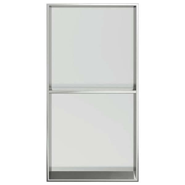 Duschnische Edelstahl Gebürstet Silber 32x62cm