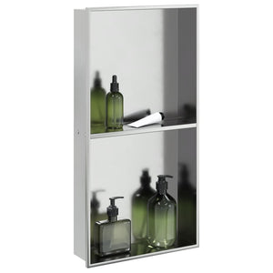Duschnische Edelstahl Gebürstet Silber 32x62cm