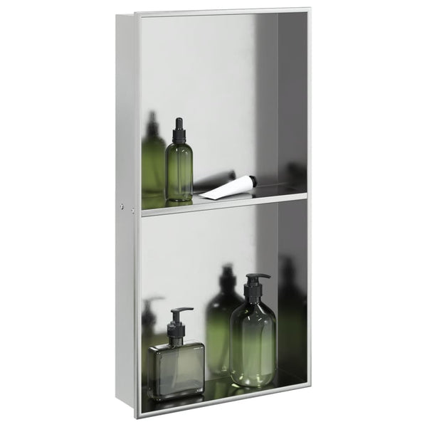 Duschnische Edelstahl Gebürstet Silber 32x62cm