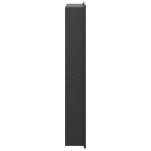 Mattschwarze Duschnische Edelstahl 32x62x9 cm