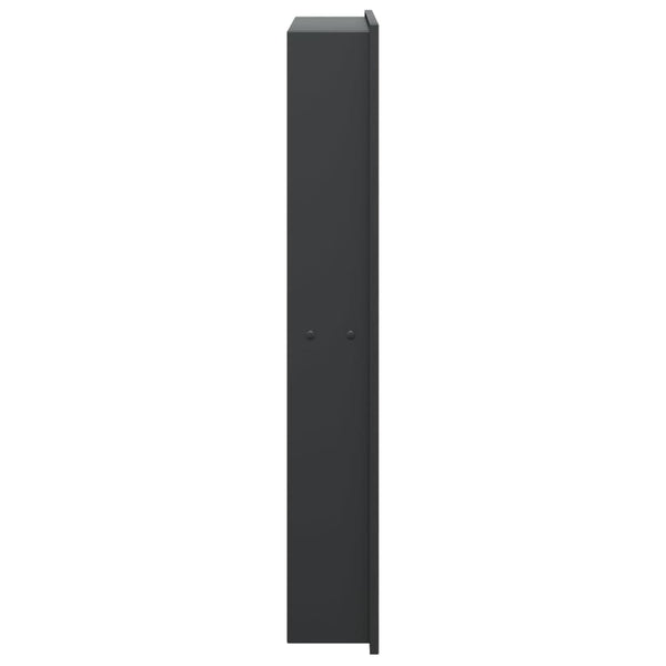 Mattschwarze Duschnische Edelstahl 32x62x9 cm