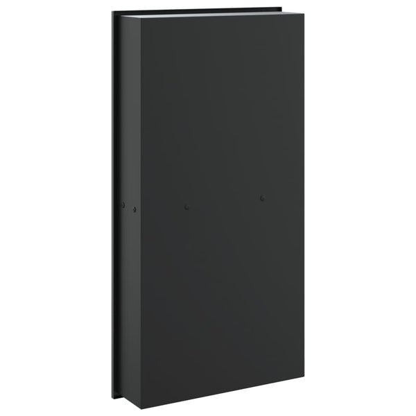 Mattschwarze Duschnische Edelstahl 32x62x9 cm