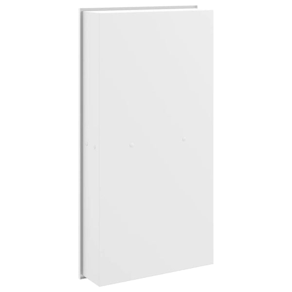 Mattweiße Duschnische Edelstahl 32x62x9 cm