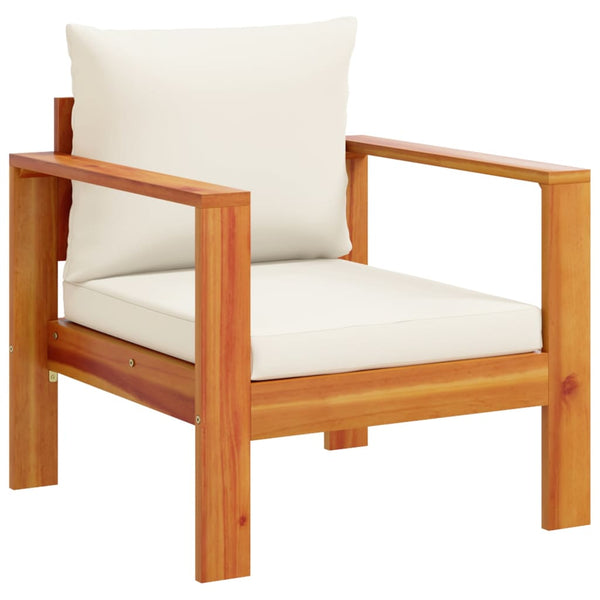 vidaXL Ensemble de canapés de jardin 4 pcs avec coussins Bois d'acacia massif