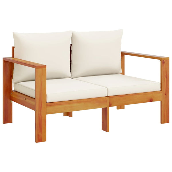 vidaXL Ensemble de canapés de jardin 4 pcs avec coussins Bois d'acacia massif