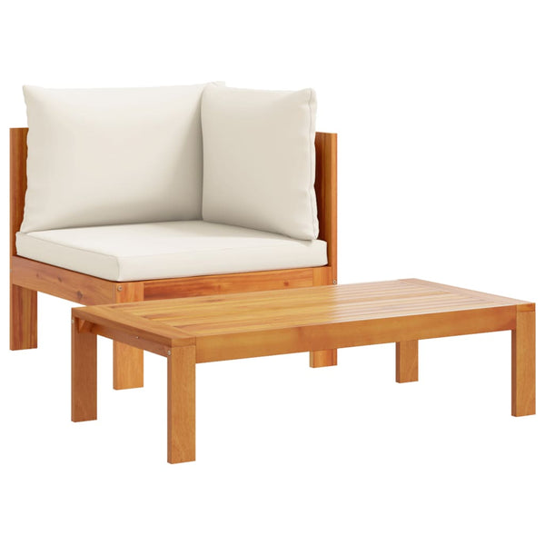 vidaXL Canapé de jardin 8 pièces avec coussins Bois d'acacia massif