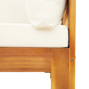 vidaXL Salon de jardin 6 pcs avec coussins Bois d'acacia massif