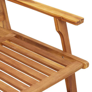 vidaXL Chaise de jardin 3 pcs Marron Bois d'acacia massif