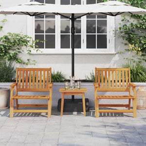 vidaXL Chaise de jardin 3 pcs Marron Bois d'acacia massif