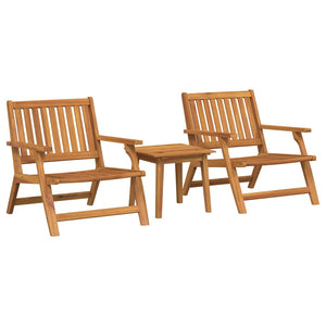 vidaXL Chaise de jardin 3 pcs Marron Bois d'acacia massif