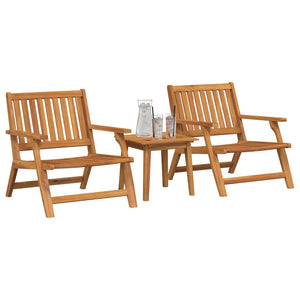 vidaXL Chaise de jardin 3 pcs Marron Bois d'acacia massif
