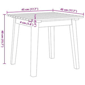 vidaXL Chaises de jardin avec table 3 pcs Noir Bois d'acacia massif