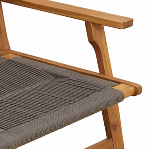 vidaXL Chaises de jardin avec table 3 pcs Gris Bois d'acacia massif