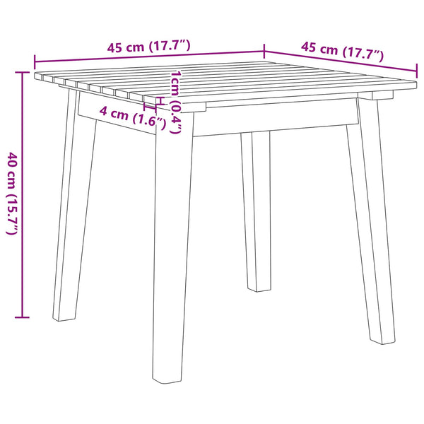 vidaXL Chaises de jardin avec table 3 pcs Gris Bois d'acacia massif