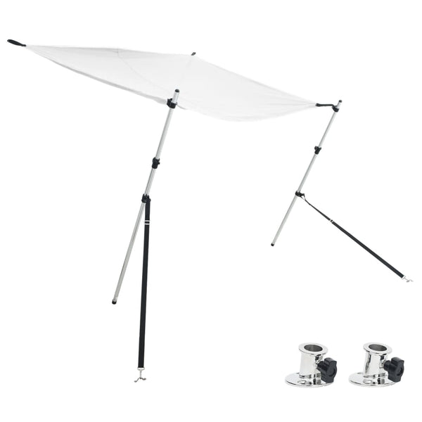 vidaXL Extension de pare-soleil pour T-top Blanc 170x170x(113-182,5) cm