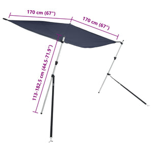 T-Top Sonnenschutz Erweiterung Blau 170x170 cm