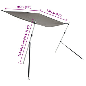 Extension d'ombrage T-Top vidaXL anthracite 170x170x(113-182,5) cm