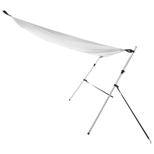 vidaXL Extension de pare-soleil T-Top Blanc 174x205x (115-194) cm