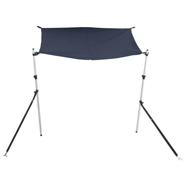 vidaXL Rallonge d'ombrage T-Top bleu marine 174x205x(115-194) cm