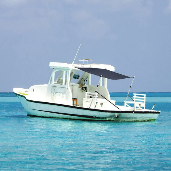 vidaXL Rallonge d'ombrage T-Top bleu marine 174x205x(115-194) cm
