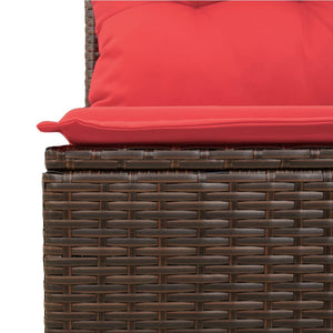 12-teiliges Gartensofa Set Braun Polyrattan