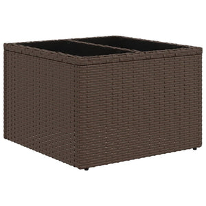 14-teiliges Gartensofa-Set Braun Polyrattan mit Kissen