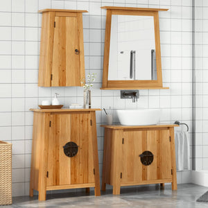 Massivholz Badmöbel Set, 4-teilig