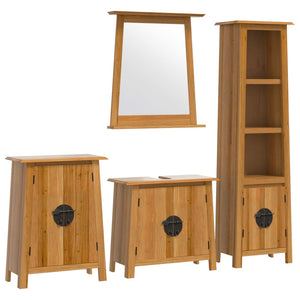 Massivholz Badmöbel Set, 4-teilig