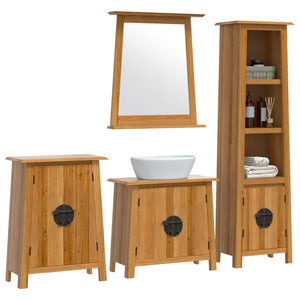 Massivholz Badmöbel Set, 4-teilig