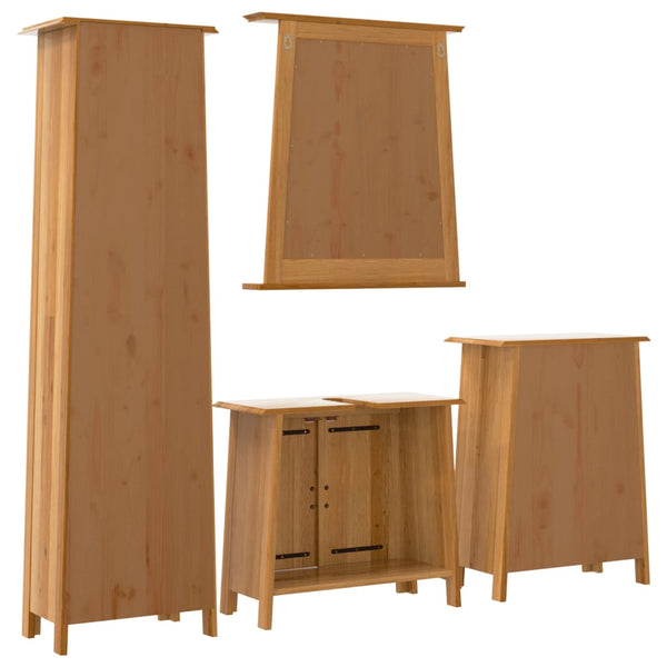 Massivholz Badmöbel Set, 4-teilig