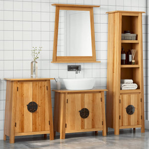 Massivholz Badmöbel Set, 4-teilig