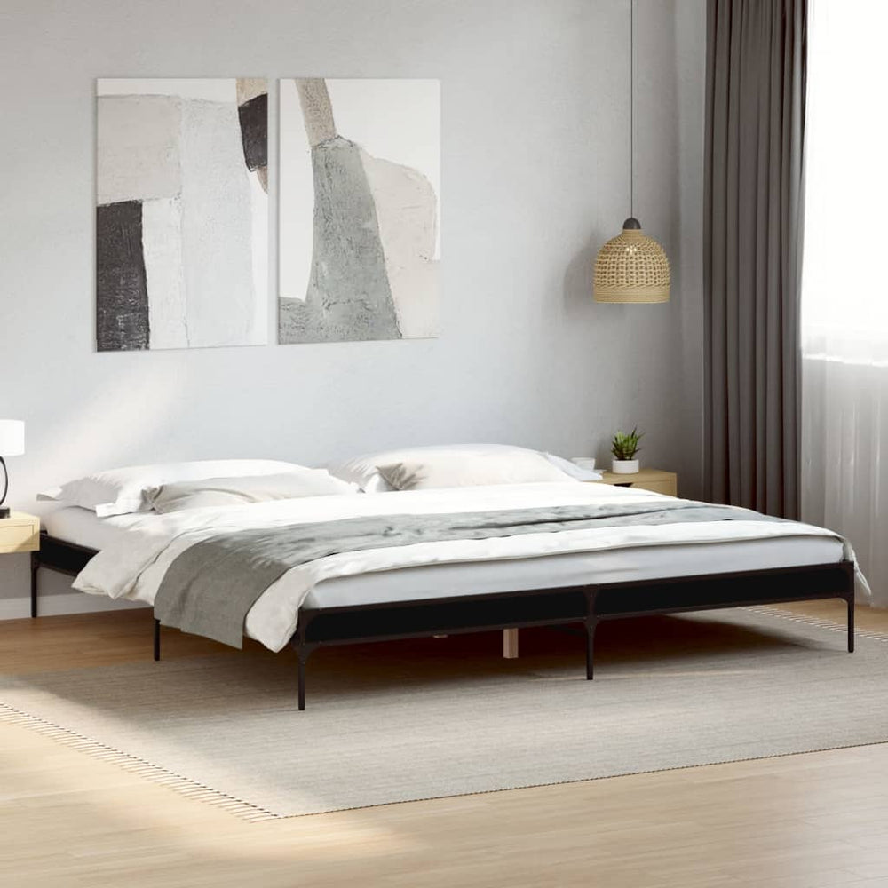 Bettgestell Schwarz 200x200 cm