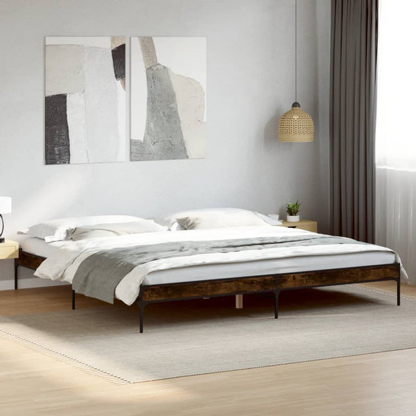 Bettgestell Räuchereiche 200x200 cm