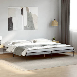 Bettgestell 200x200 cm Grau Sonoma