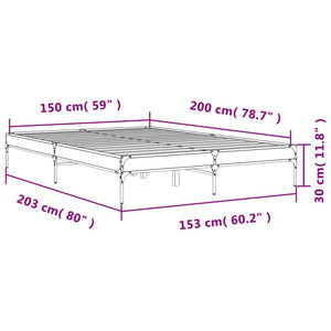 Bettgestell Schwarz 150x200 cm