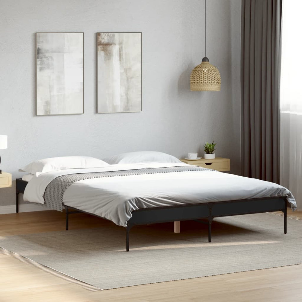 Bettgestell Schwarz 150x200 cm