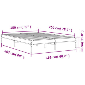 Bettgestell Braun Eichen-Optik 150x200 cm
