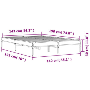 Bettgestell Sonoma-Eiche 140x190 cm