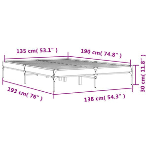 Bettgestell Sonoma-Eiche 135x190 cm