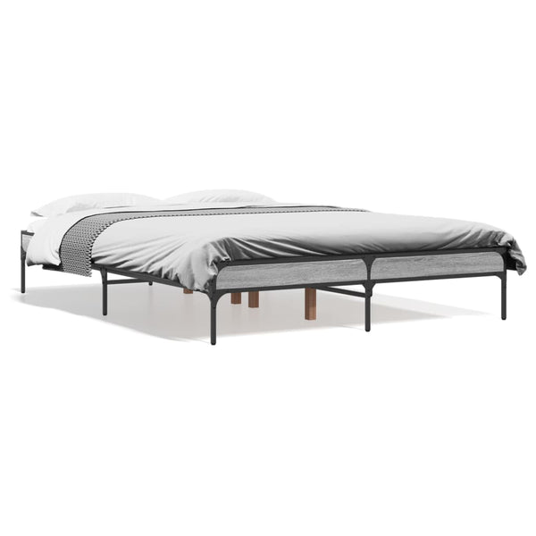 Bettgestell Grau Sonoma 135x190 cm