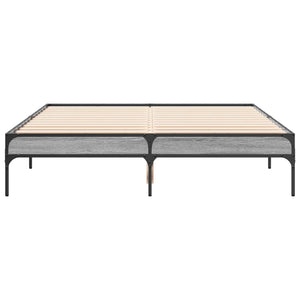 Bettgestell Grau Sonoma 135x190 cm